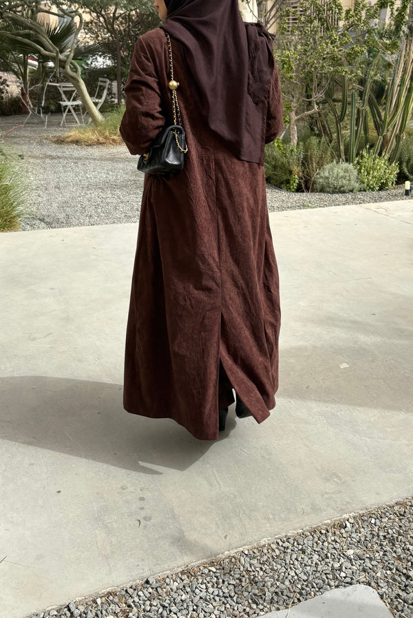 SINGLE-BREASTED DISTRESSED SUEDE BLAZER