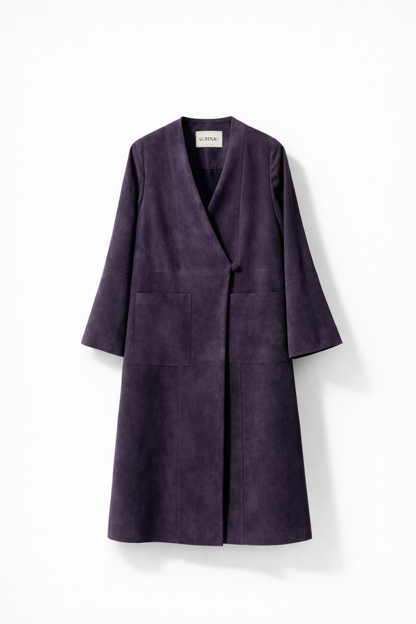 LONG KIMONO WASHED SILK BLAZER