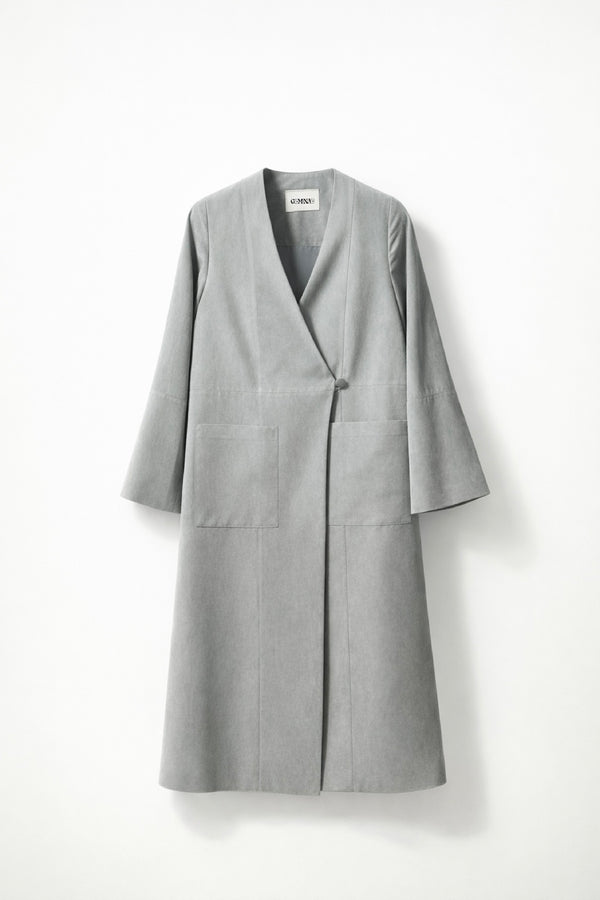 LONG KIMONO WASHED SILK BLAZER