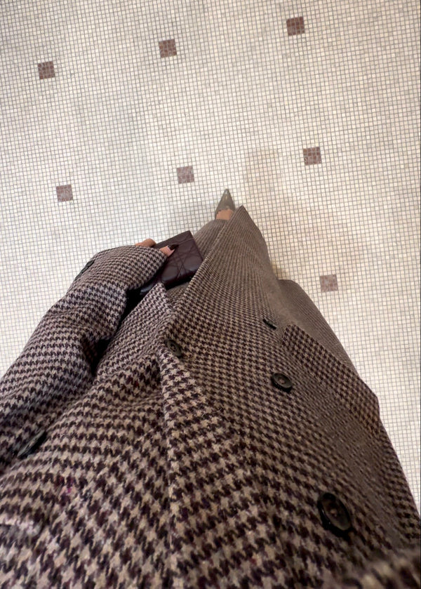 PIED DE POULE DOUBLE-BREASTED BLAZER