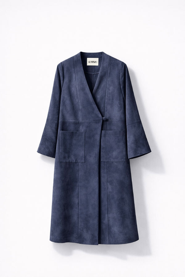 LONG KIMONO WASHED SILK BLAZER