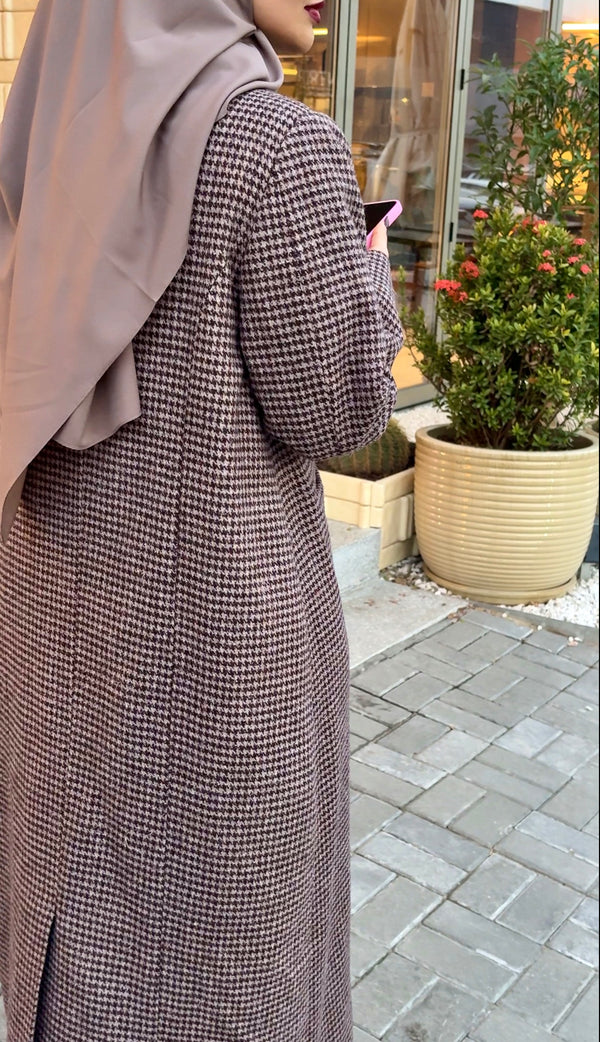 PIED DE POULE DOUBLE-BREASTED BLAZER