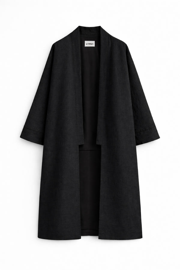 LONG KIMONO LINEN ABAYA