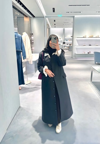 V NECKLINE BLAZER ABAYA