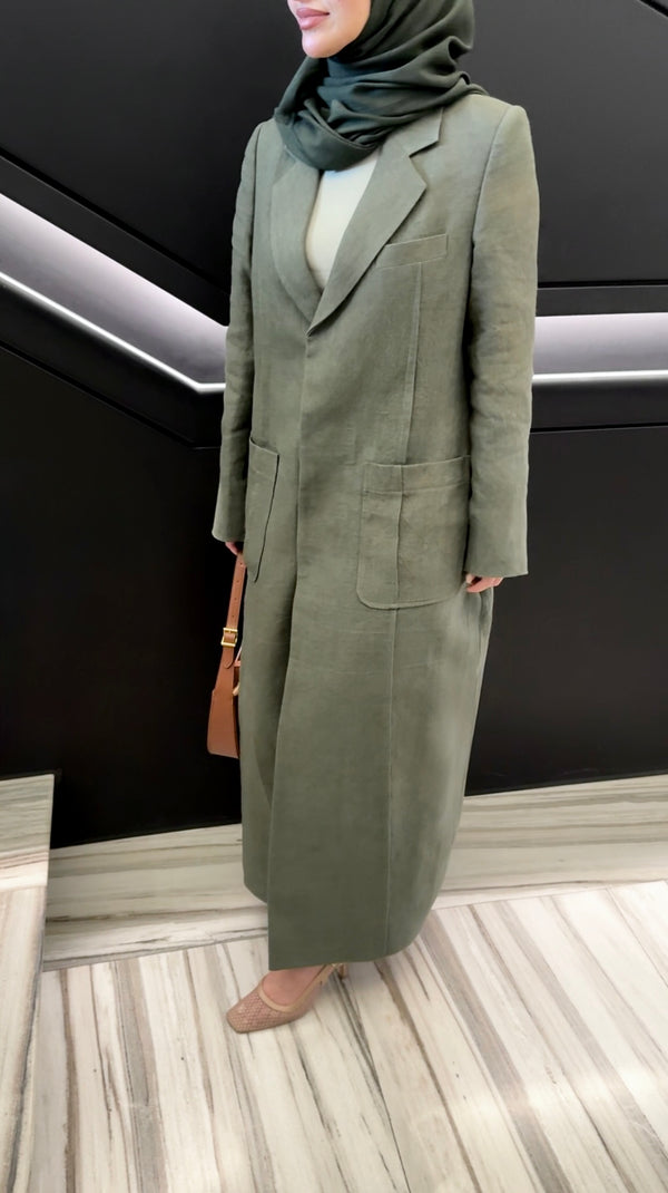 SINGLE-BREASTED LINEN JACKET
