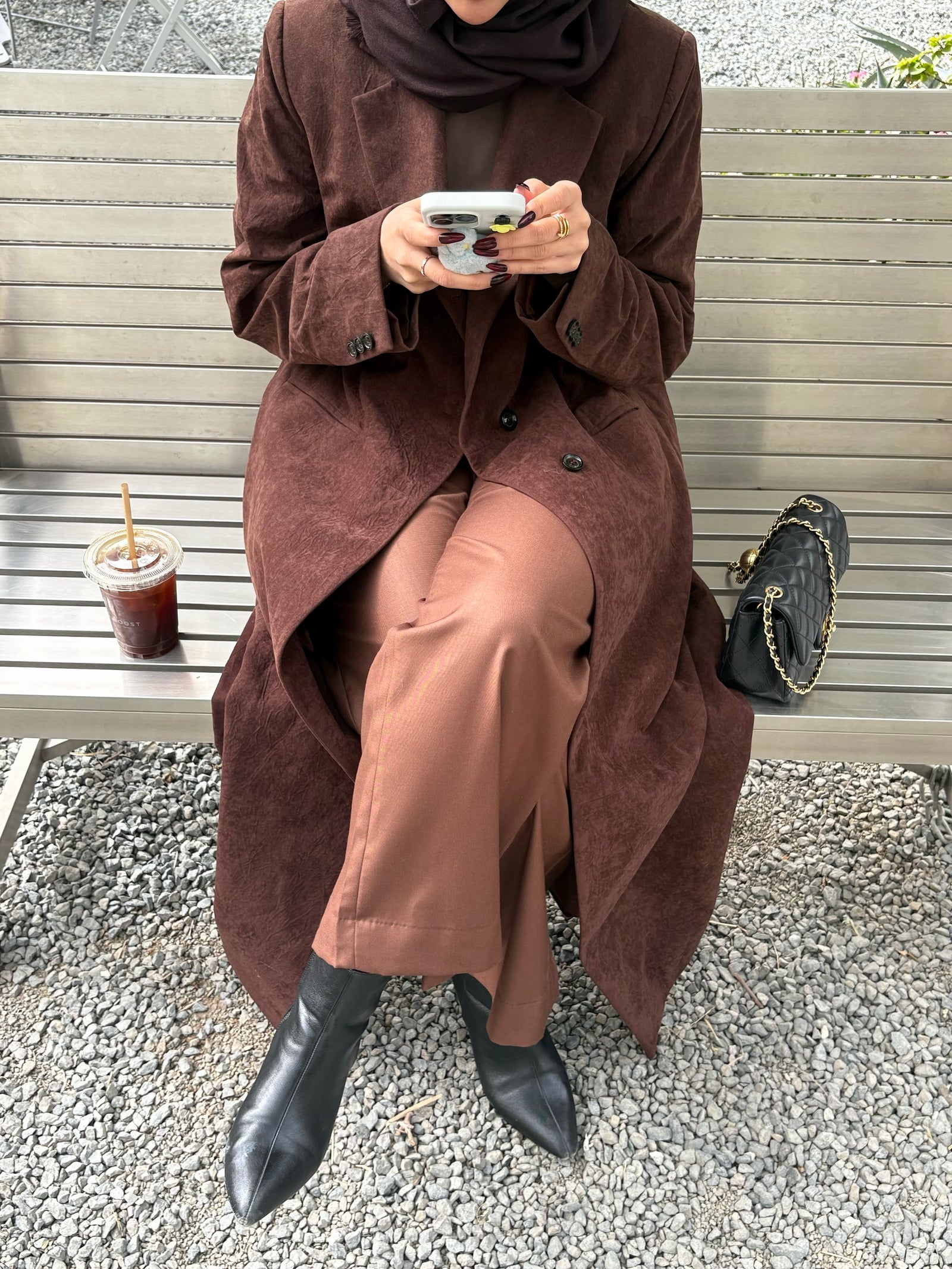 SINGLE-BREASTED DISTRESSED SUEDE BLAZER