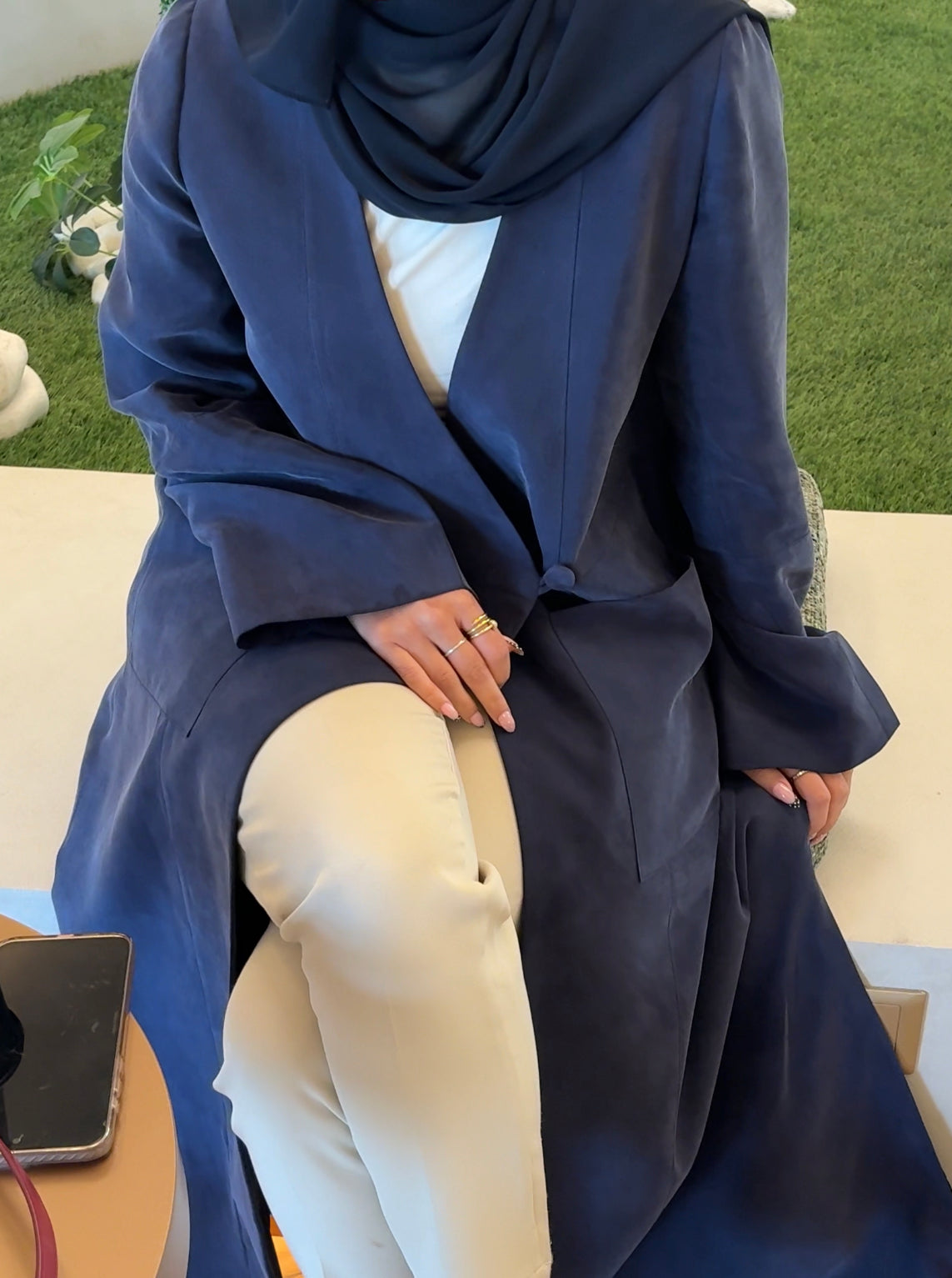 LONG KIMONO WASHED SILK BLAZER