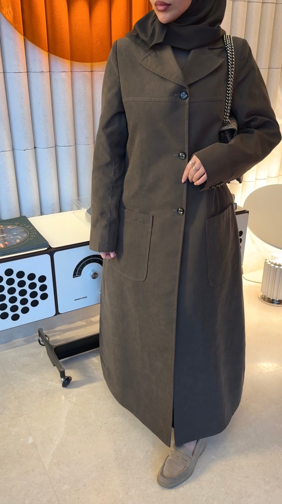 SINGLE-BREASTED LIGHT SUEDE JACKET