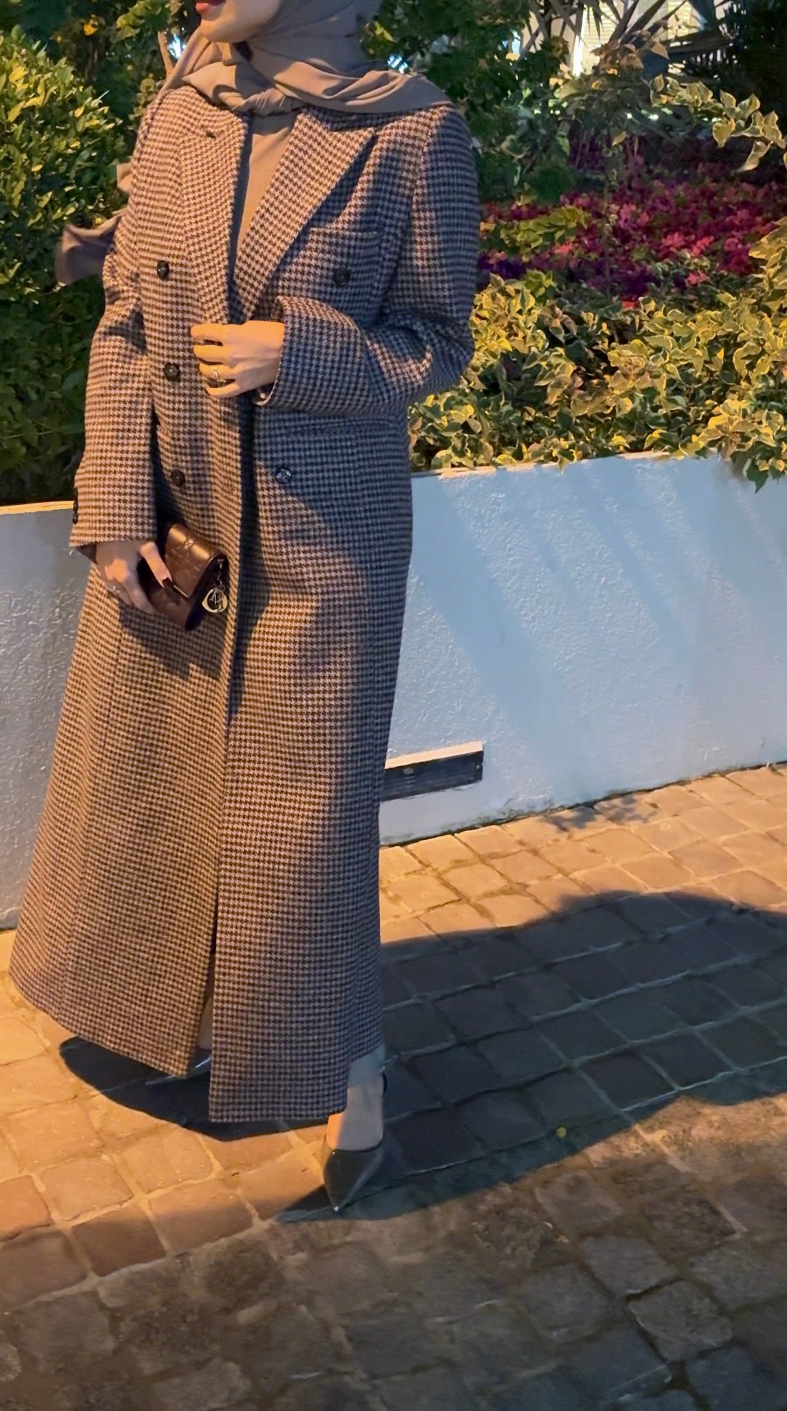 PIED DE POULE DOUBLE-BREASTED BLAZER