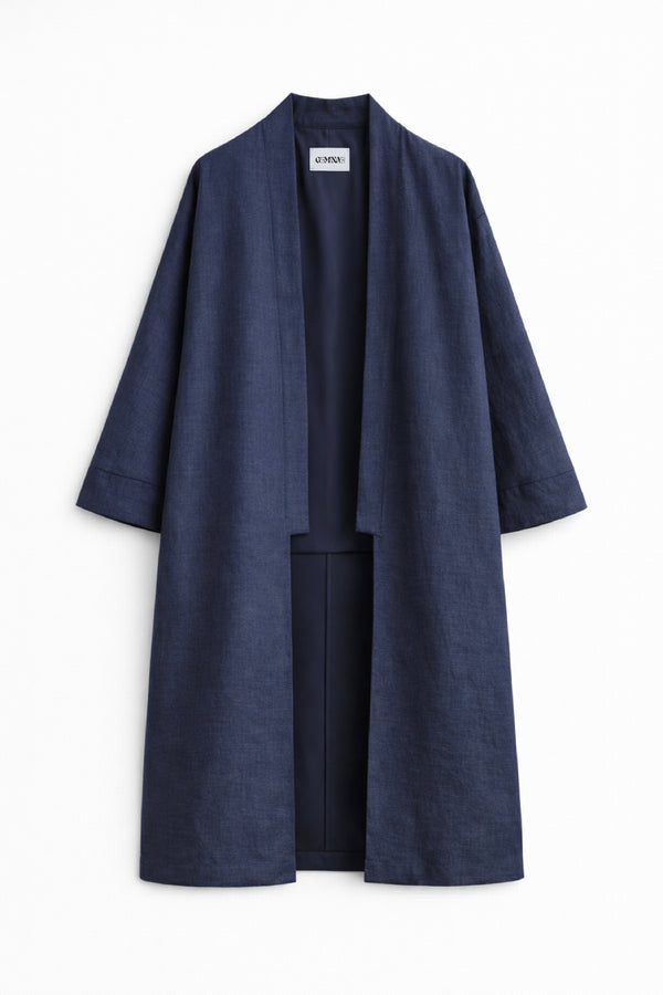 LONG KIMONO LINEN ABAYA