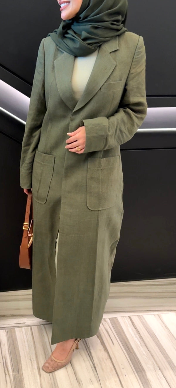 SINGLE-BREASTED LINEN JACKET