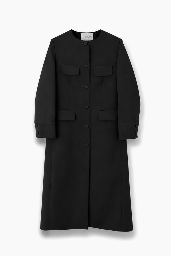RTW ROUND NECK BLENDED-LINEN JACKET