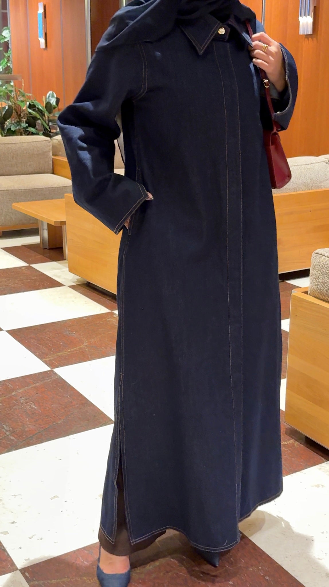 TAILORED LONGLINE DENIM JACKET