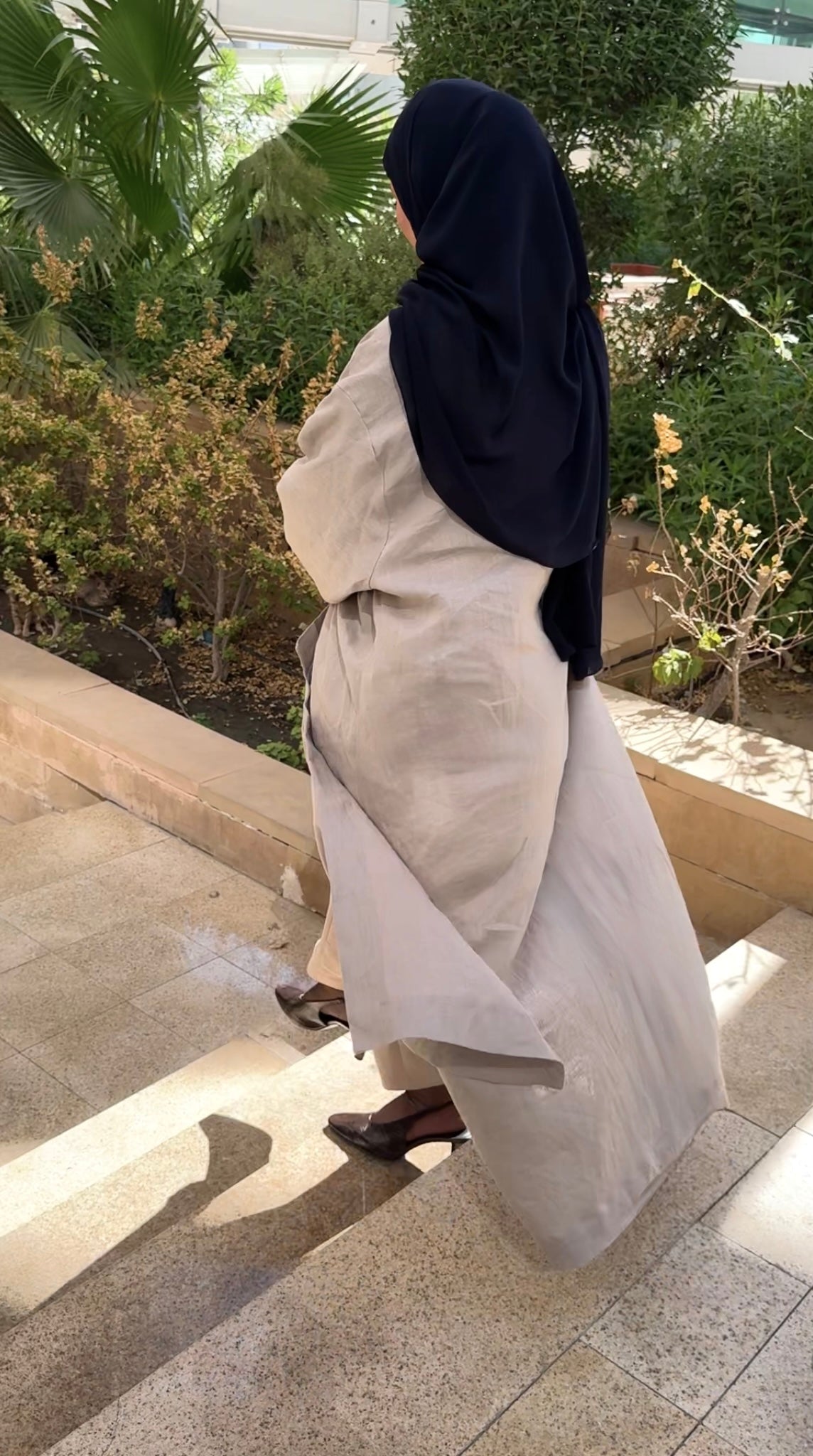 LONG KIMONO LINEN ABAYA