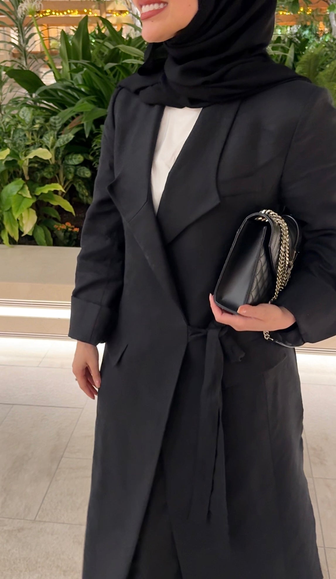 HALF-BELTED LINEN BLAZER
