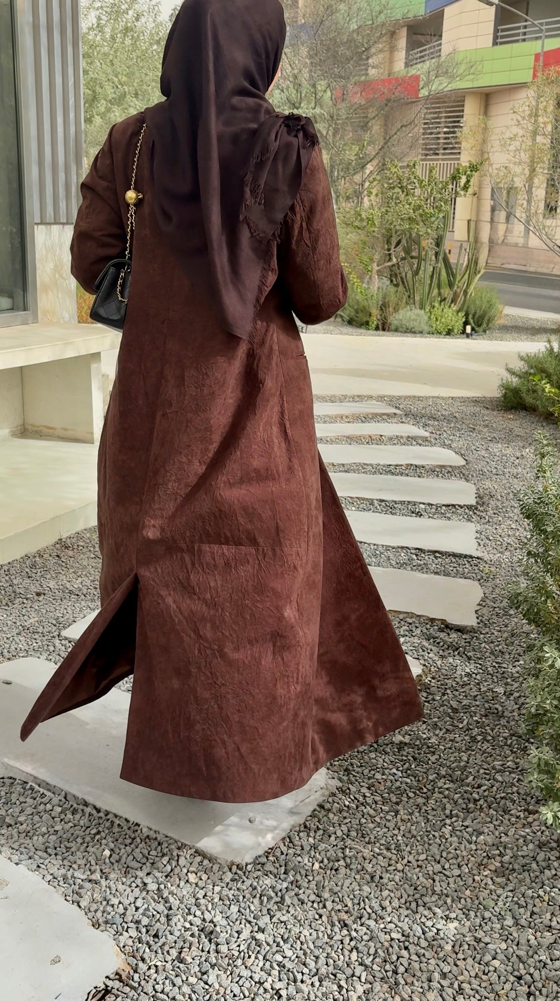 SINGLE-BREASTED DISTRESSED SUEDE BLAZER