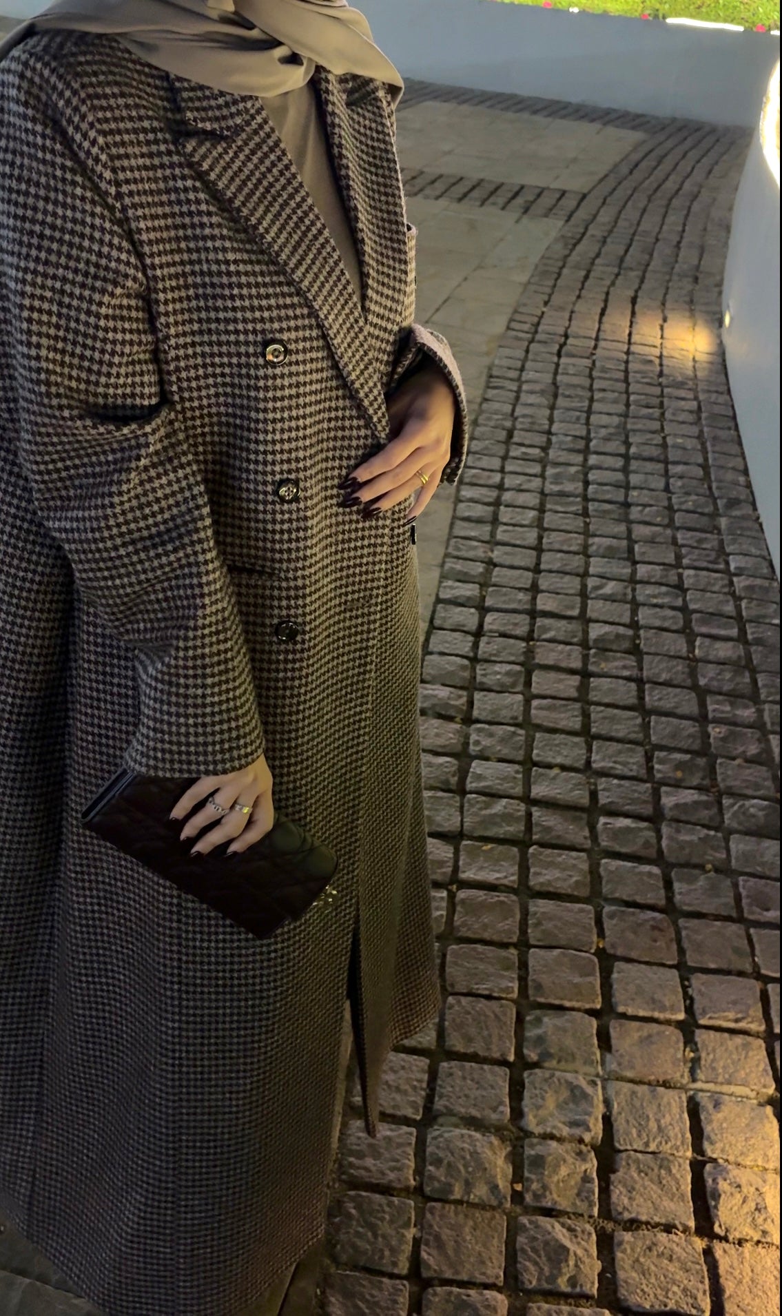 PIED DE POULE DOUBLE-BREASTED BLAZER