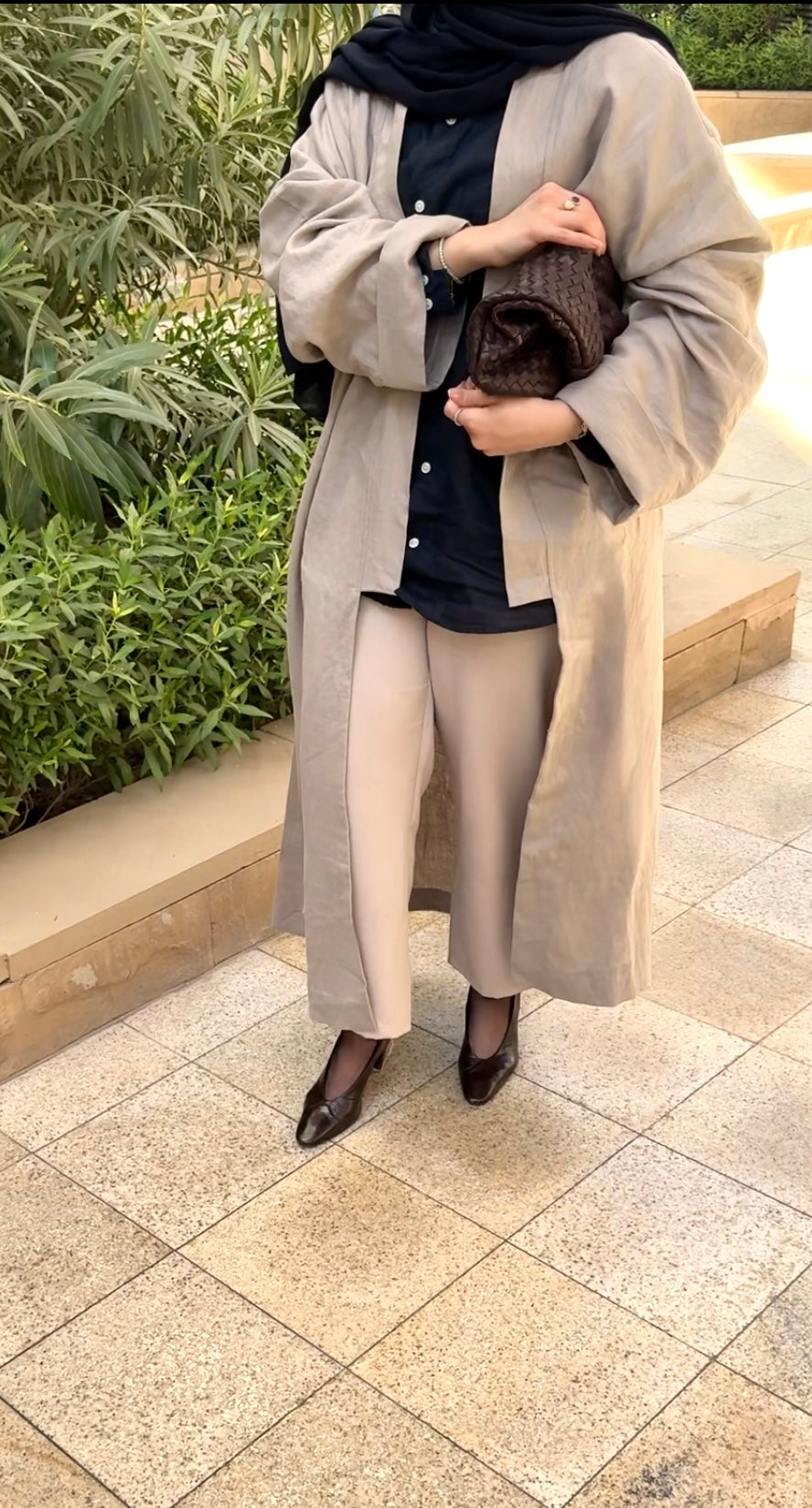 LONG KIMONO LINEN ABAYA