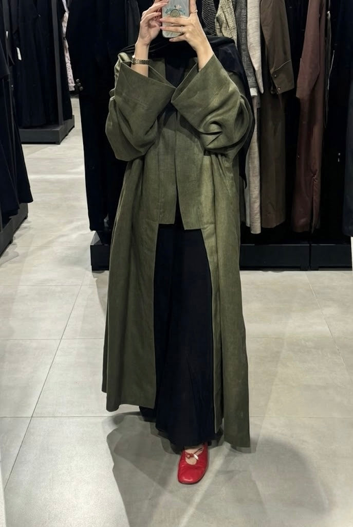 RTW LONG KIMONO LINEN ABAYA