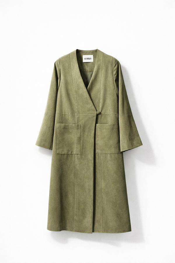 RTW LONG KIMONO WASHED SILK BLAZER