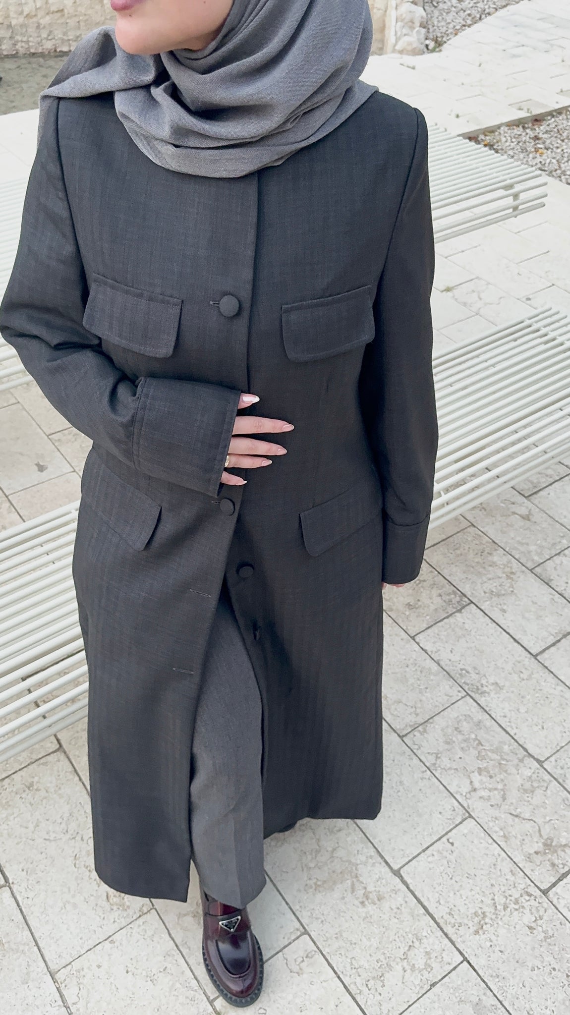 ROUND NECK JACKET