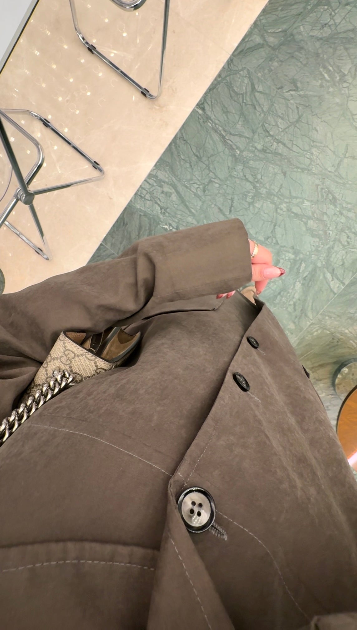 SINGLE-BREASTED LIGHT SUEDE JACKET