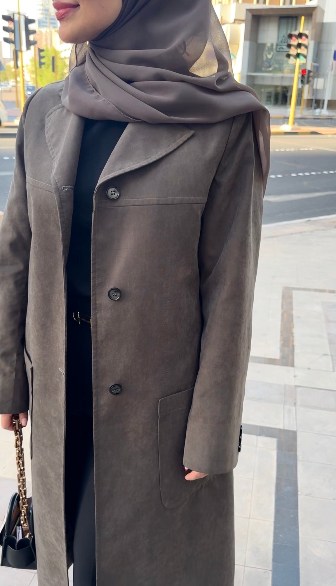 SINGLE-BREASTED LIGHT SUEDE JACKET