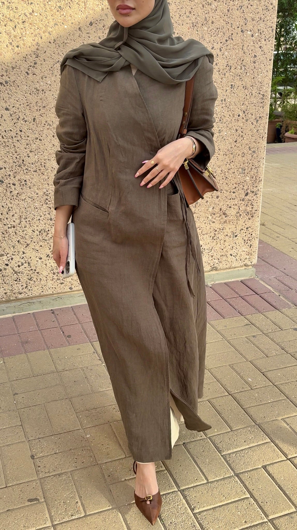 PURE WASHED LINEN WRAP KIMONO