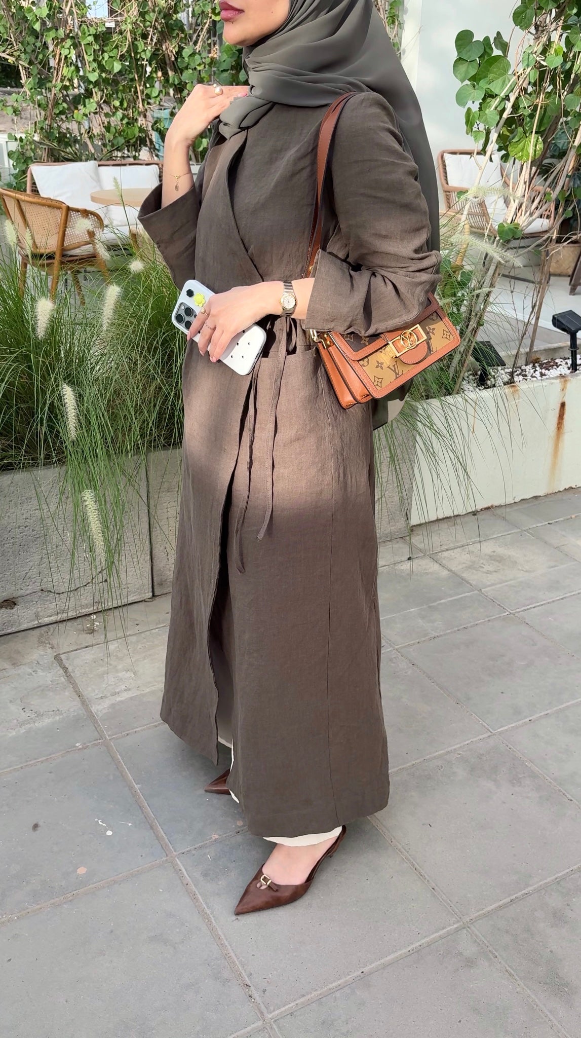 PURE WASHED LINEN WRAP KIMONO